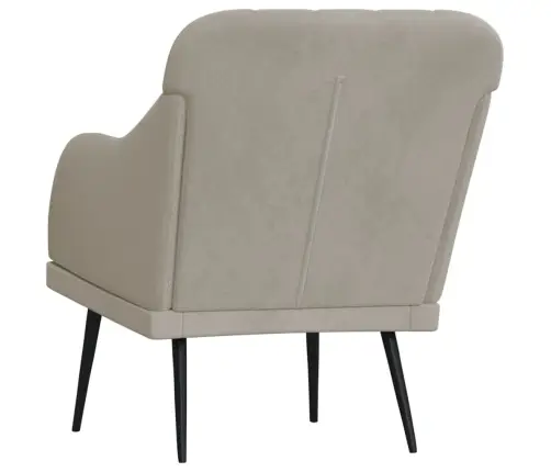 Atpūtas Krēsls, Gaiši Pelēks, 63X76X80 Cm, Samts Vidaxl