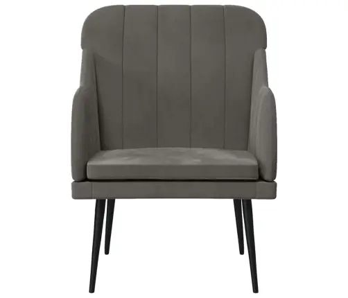 Atpūtas Krēsls, Tumši Pelēks, 63X76X80 Cm, Samts Vidaxl