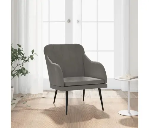 Atpūtas Krēsls, Tumši Pelēks, 63X76X80 Cm, Samts Vidaxl