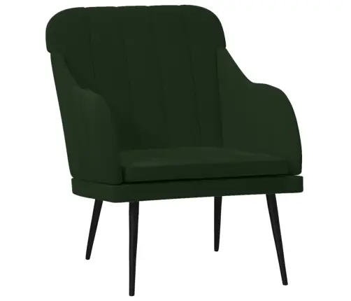 Atpūtas Krēsls, Tumši Zaļš, 63X76X80 Cm, Samts Vidaxl