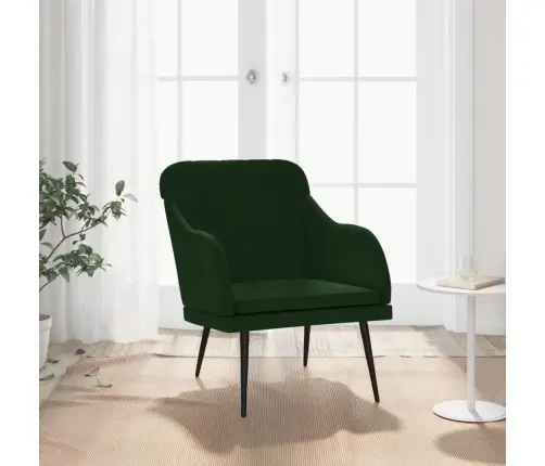 Atpūtas Krēsls, Tumši Zaļš, 63X76X80 Cm, Samts Vidaxl