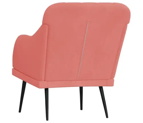 Atpūtas Krēsls, Rozā, 63X76X80 Cm, Samts Vidaxl
