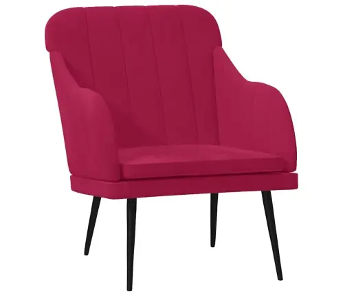 Atpūtas Krēsls, Vīnsarkans, 63X76X80 Cm, Samts Vidaxl