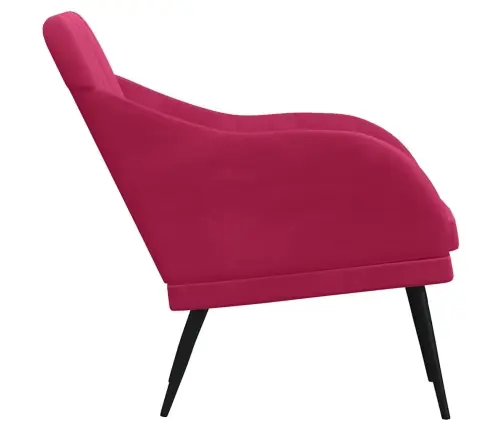 Atpūtas Krēsls, Vīnsarkans, 63X76X80 Cm, Samts Vidaxl