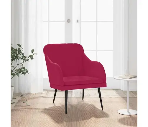 Atpūtas Krēsls, Vīnsarkans, 63X76X80 Cm, Samts Vidaxl