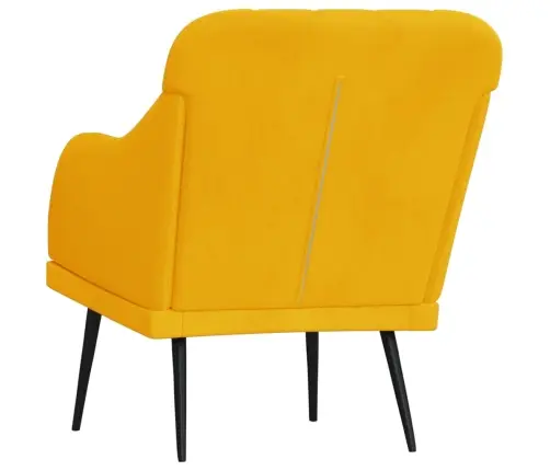 Atpūtas Krēsls, Dzeltens, 63X76X80 Cm, Samts Vidaxl