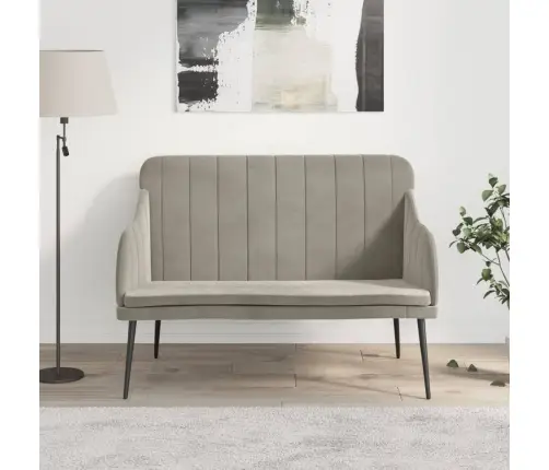 Sols, Gaiši Pelēks, 110X76X80 Cm, Samts Vidaxl