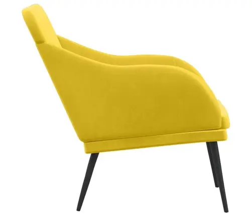 Sols, 110X76X80 Cm, Dzeltens Samts Vidaxl