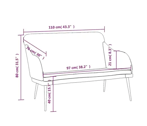 Sols, 110X76X80 Cm, Dzeltens Samts Vidaxl