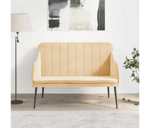 Sols, Krēmkrāsas, 110X76X80 Cm, Samts Vidaxl