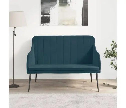 Suoliukas, Mėlynos Spalvos, 110X76X80cm Aksomas