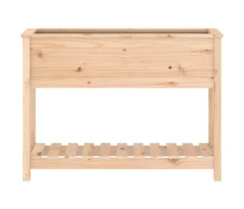 Puķu Kaste Ar Plauktu, Pelēka, 111,5X34,5X81, Priedes Masīvkoks Vidaxl