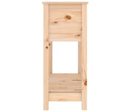 Puķu Kaste Ar Plauktu, Pelēka, 111,5X34,5X81, Priedes Masīvkoks Vidaxl