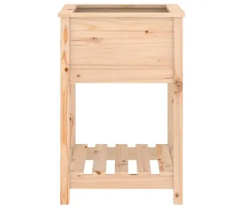Puķu Kaste Ar Plauktu, 54X54X81 Cm, Priedes Masīvkoks Vidaxl