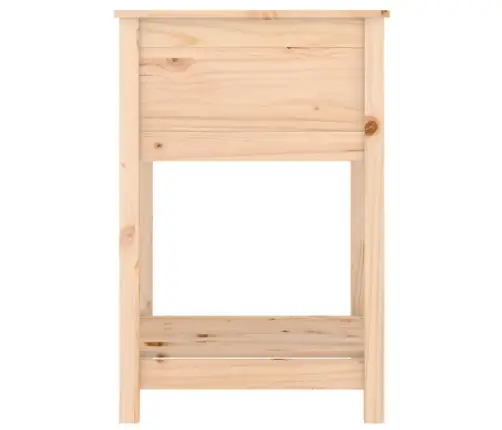 Puķu Kaste Ar Plauktu, 54X54X81 Cm, Priedes Masīvkoks Vidaxl