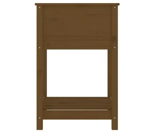 Lovelis Su Lentyna, Medaus Rudas, 54X54X81cm Pušies Masyvas