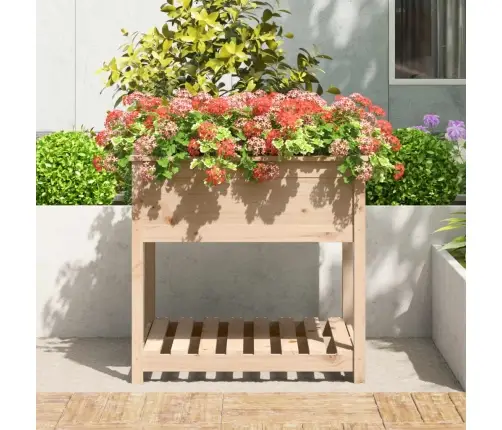 Riiuliga Taimekast, Hall, 82,5X82,5X81 cm Männipuit