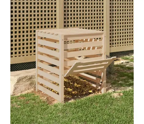 Komposta Kaste, 63,5X63,5X77,5 Cm, Priedes Masīvkoks Vidaxl