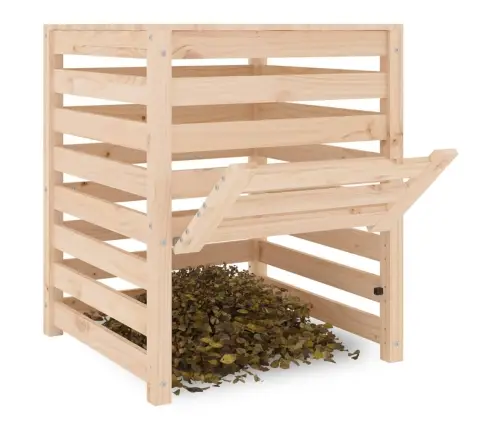 Komposta Kaste, 63,5X63,5X77,5 Cm, Priedes Masīvkoks Vidaxl