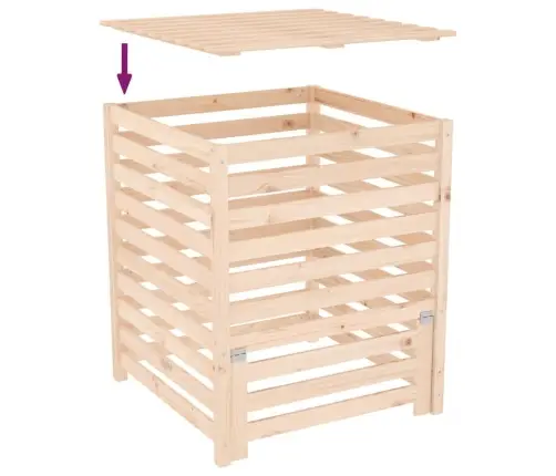 Komposto Dėžė, 82,5X82,5X99,5cm Pušies Medienos Masyvas
