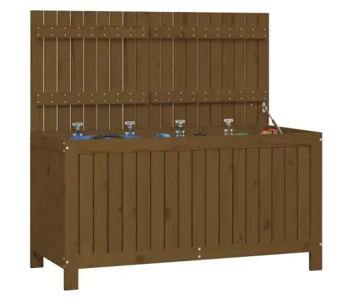 Uzglabāšanas Kaste, Brūna, 121X55X64 Cm, Priedes Masīvkoks Vidaxl