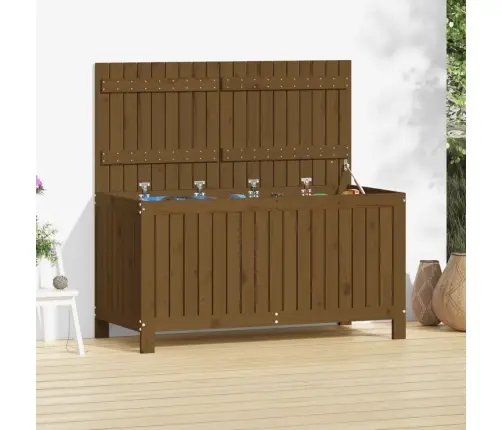 Uzglabāšanas Kaste, Brūna, 121X55X64 Cm, Priedes Masīvkoks Vidaxl