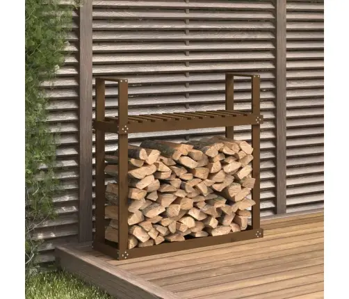 Malkas Plaukts, Medus Brūns, 110X35X108,5 Cm, Priedes Masīvkoks Vidaxl