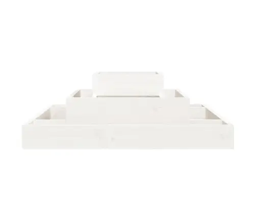 Puķu Kaste, Balta, 80X80X27 Cm, Priedes Masīvkoks Vidaxl