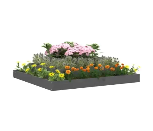 Lovelis, Pilkas, 110X110X27cm Pušies Medienos Masyvas