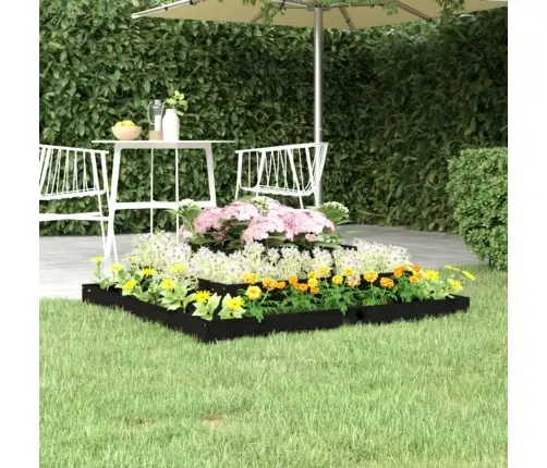 Puķu Kaste, Melna, 110X110X27 Cm, Priedes Masīvkoks Vidaxl