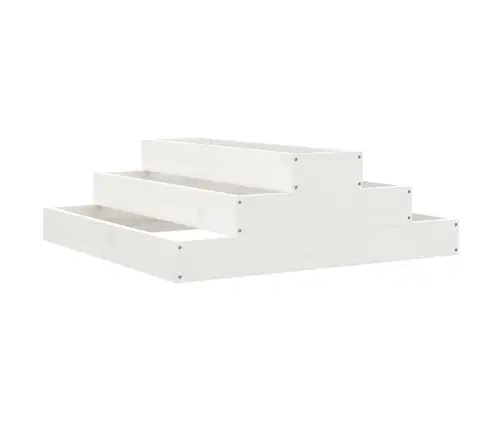 Taimekast, Valge, 80 X 80 X 27 cm Männipuit