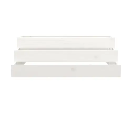 Taimekast, Valge, 80 X 80 X 27 cm Männipuit