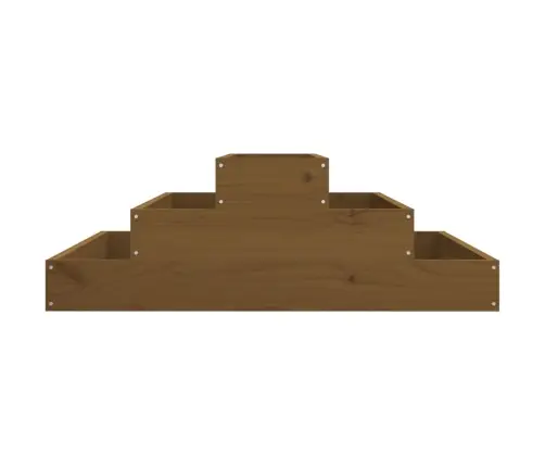 Taimekast, Meepruun, 80 X 80 X 27 cm Männipuit