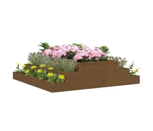 Taimekast, Meepruun, 110X110X27 cm Toekas Männipuit