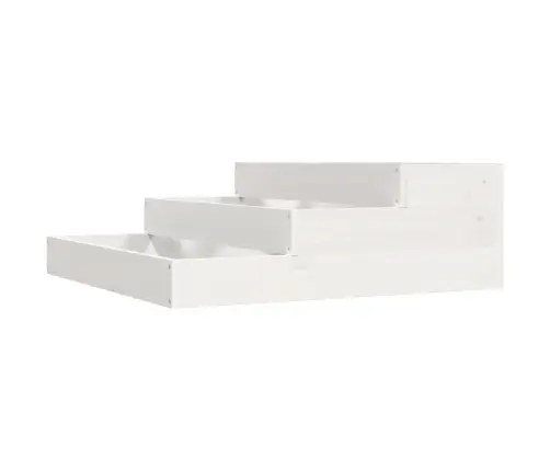 Taimekast, Valge, 78 X 78 X 27 cm Männipuit