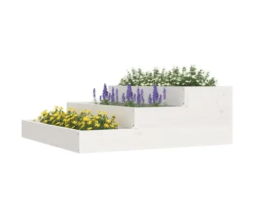 Taimekast, Valge, 78 X 78 X 27 cm Männipuit