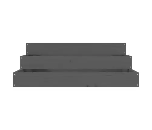 Puķu Kaste, Pelēka, 78X78X27 Cm, Priedes Masīvkoks Vidaxl