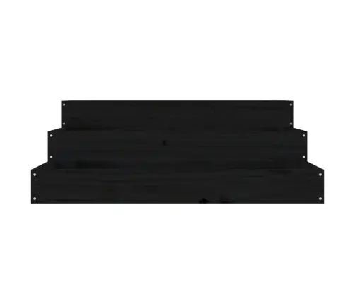 Lovelis, Juodos Spalvos, 78X78X27cm Pušies Medienos Masyvas