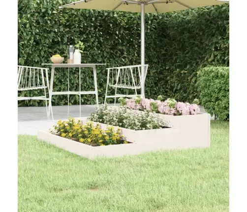 Taimekast, Valge, 107 X 107 X 27 cm Männipuit