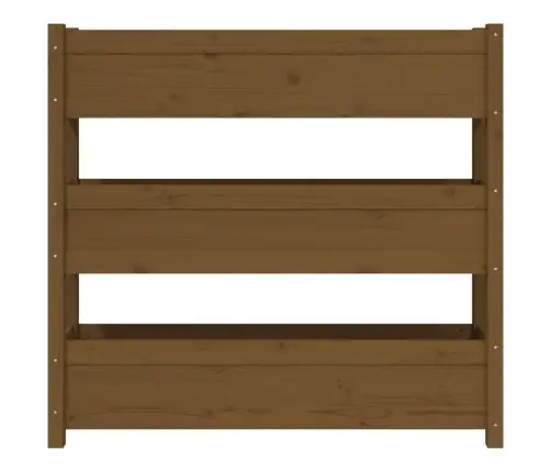 Puķu Kaste, 112X25X104,5 Cm, Priedes Masīvkoks, Medus Brūna Vidaxl