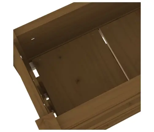 Puķu Kaste, 112X25X104,5 Cm, Priedes Masīvkoks, Medus Brūna Vidaxl