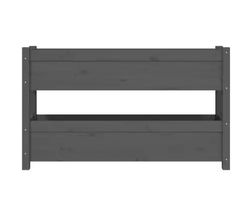 Puķu Kaste, Pelēka, 112X25X66 Cm, Priedes Masīvkoks Vidaxl