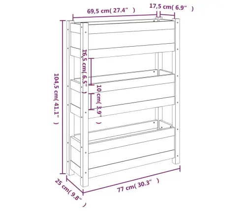 Lovelis, Medaus Rudas, 77X25X104,5cm Pušies Medienos Masyvas