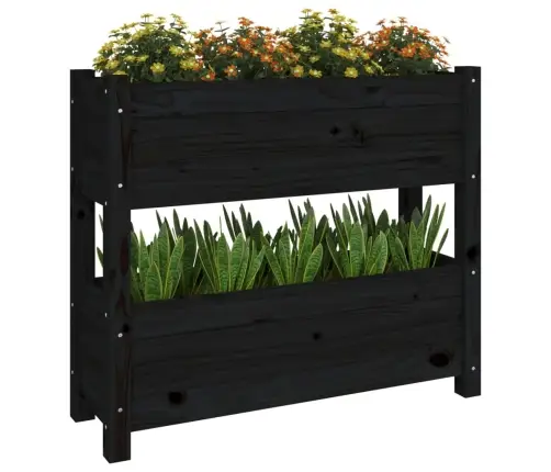 Taimekast, Must, 77 X 25 X 66 cm Männipuit