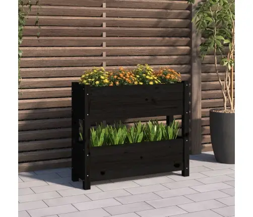 Taimekast, Must, 77 X 25 X 66 cm Männipuit