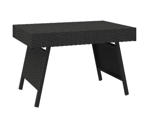 Galdiņš, 60X40X38 Cm, Polietilēna Rotangpalma, Melns Vidaxl