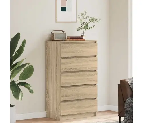 Atvilktņu Plaukts, Ozolkoka, 60X36X103 Cm, Inženierijas Koks Vidaxl