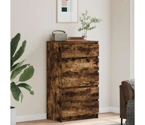 Spintelė Su Stalčiais, Dūminio Ąžuolo, 60X36X103cm Mediena