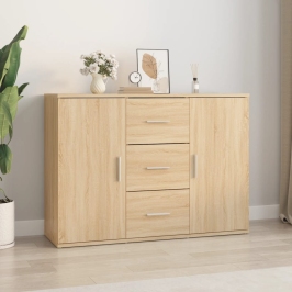 Kumode, 91X29,5X65 Cm, Inženierijas Koks, Ozolkoka Krāsa Vidaxl