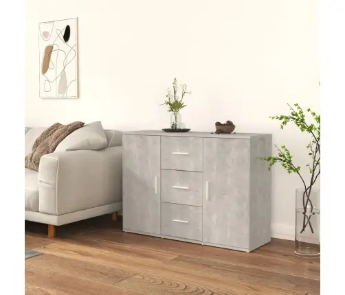 Šoninė Spintelė, Betono Pilka, 91X29,5X65cm Apdirbta Mediena